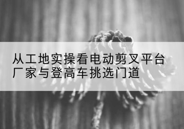 兴业电动剪叉升降平台厂家-从工地实操看电动剪叉平台厂家与登高车挑选门道